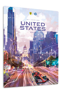 United States Grand Prix Austin City Lights premium metal wall art – front view