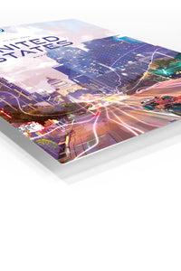 United States Grand Prix Austin City Lights premium metal wall art – angled view