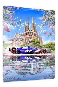 Spring Cathedral Racing Reflection premium metal wall art – front view