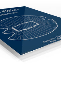 Lumen Field Seating Map premium metal wall art – angled view