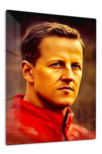 Golden Athlete Portrait premium metal wall art – front view