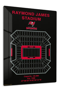 Raymond James Stadium Seating Diagram premium metal wall art – front view