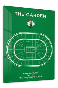 The Garden Basketball Arena Seating Plan premium metal wall art – front view