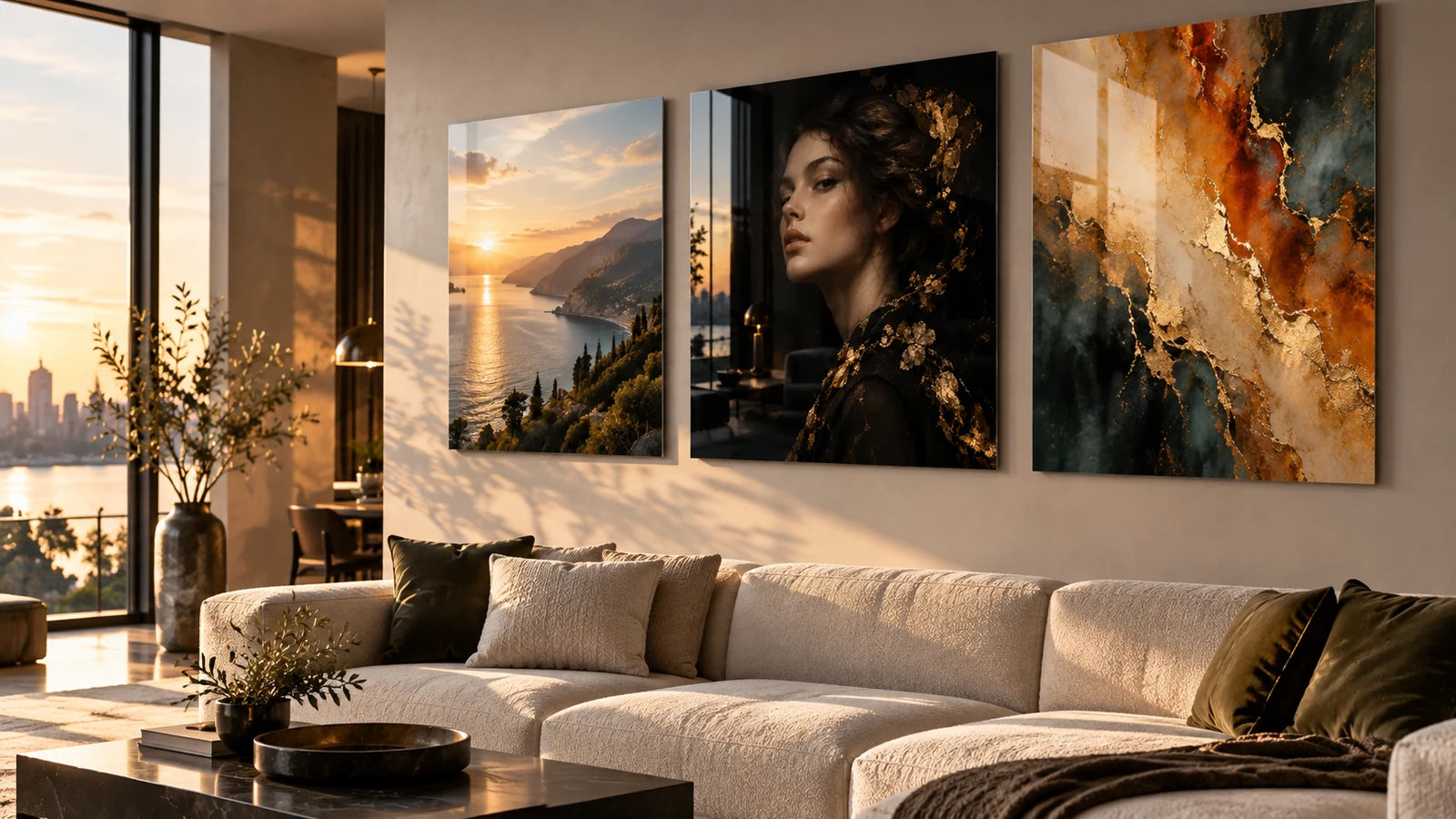 Curated reflective EMESA ART metal artwork